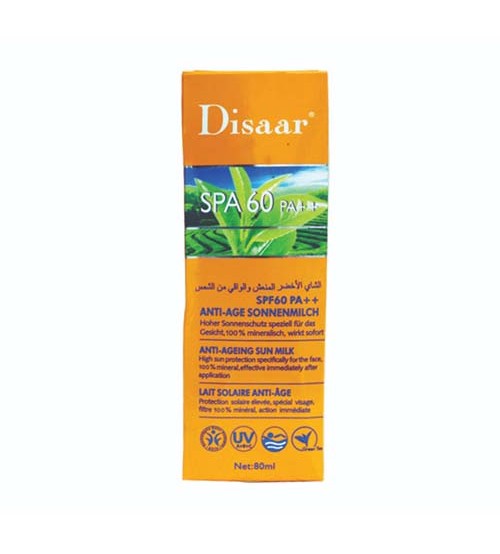 Disaar SPF 60+ Moistening Sunblock Sunscreen Cream 80ml